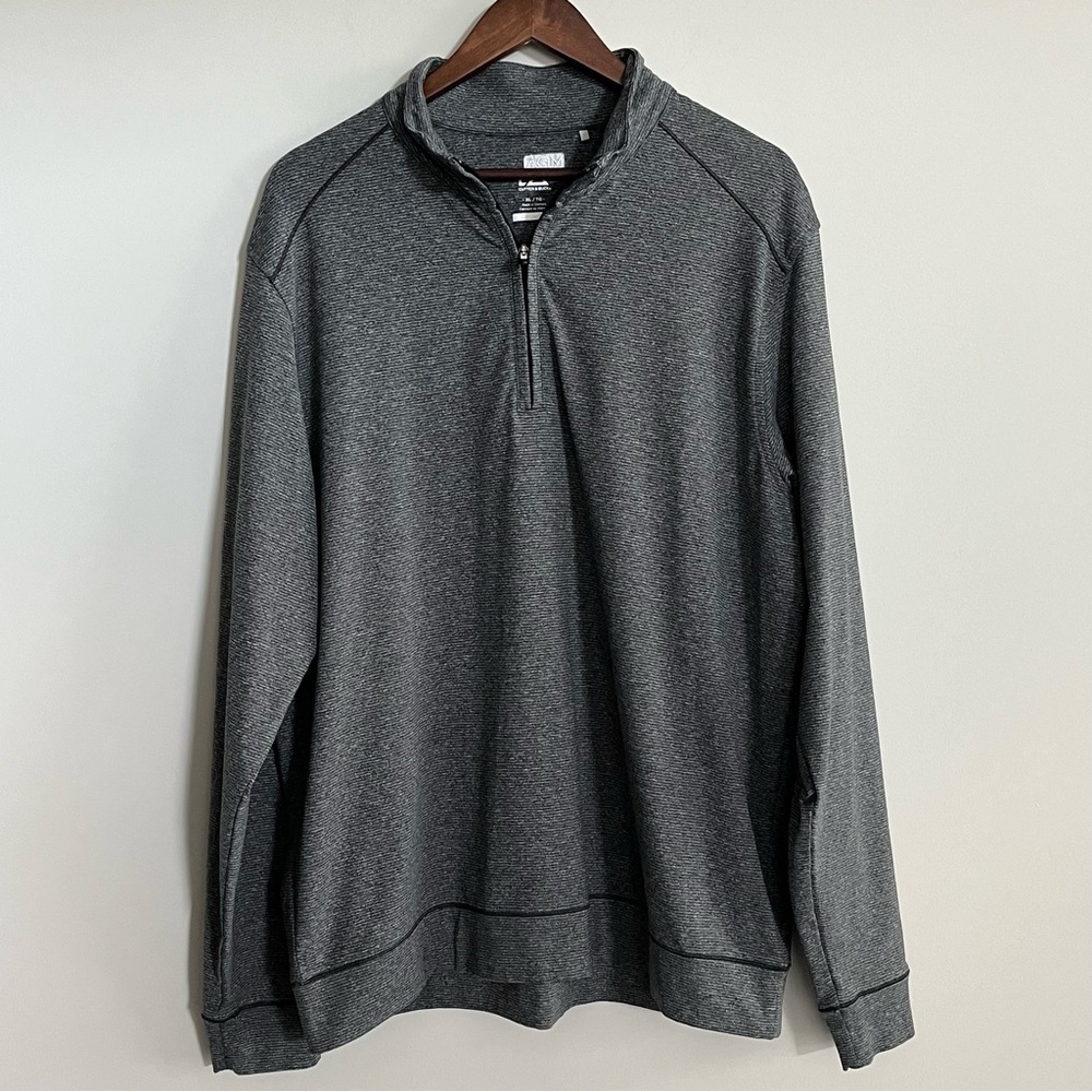 Cutter And Buck Men’s DryTec Quarter Zip Performance Pullover Gray XL